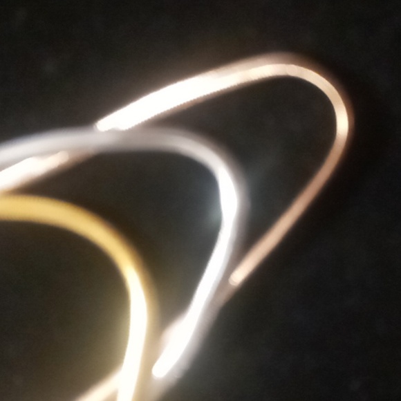 Mixed metal layered 3 chains rose gold,silver & gold tone flattened Snake chain - Picture 4 of 4